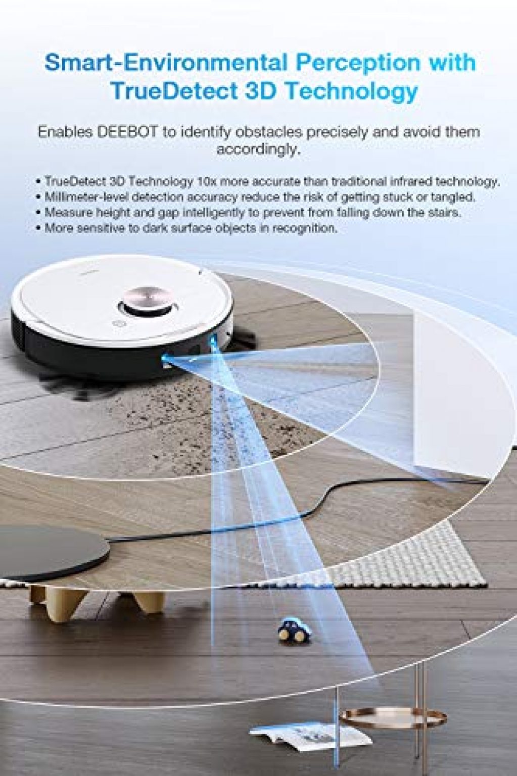 ECOVACS DEEBOT OZMO T8 2in1 Robotic Vacuum Cleaner with dToF 3D